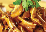 Sauced Pig's Ear — Chinese dish at Pokhara Chinese Restaurant